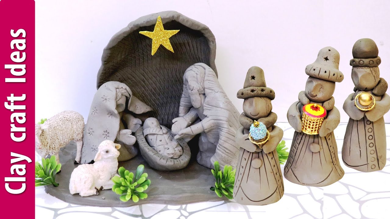 Amazing Christmas Nativity set with clay I Nativity set I DIY Christmas décor I Creative clay ideas