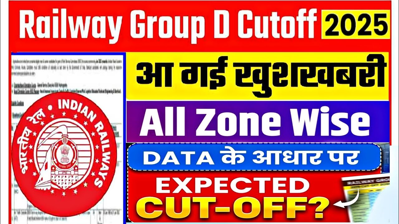 👉Group D All Zone Cut off Out VI Railway Group D cut off 2025 ✅| Group D 2025 Cut off |RRB GROUP D😱 