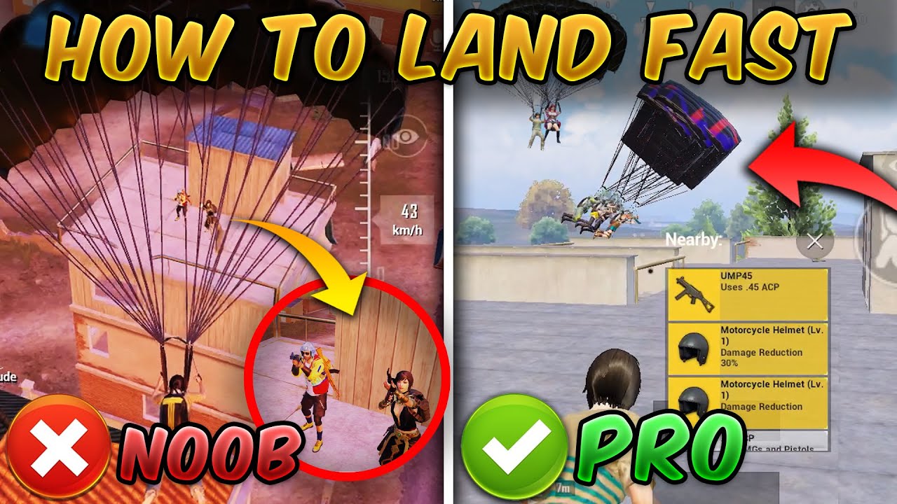 Как быстро приземлиться в PUBG MOBILE и BGMI (советы и рекомендации) Руководство/руководство Handcam