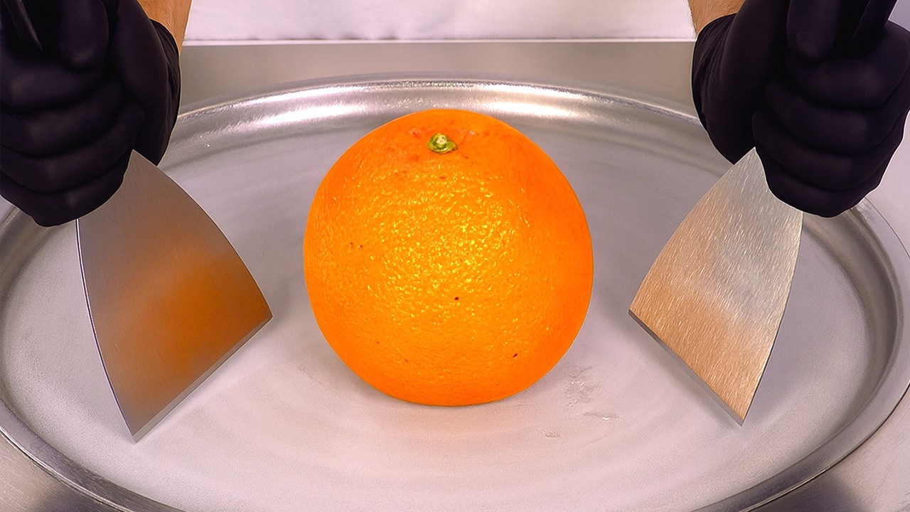 Orange Ice Cream Rolls | ASMR