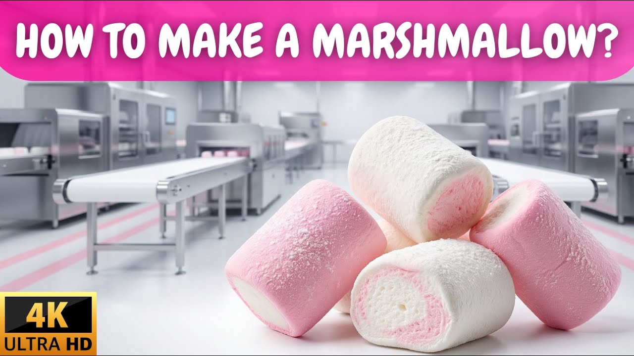 How Are Fluffy Marshmallows Made? From Sugar & Gelatin to Soft Pillows in Factory - Full Process