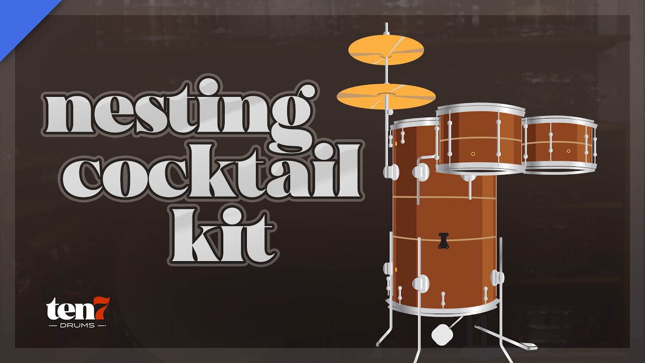 ten7 Drums “Delmonico” Nesting 3-piece Cocktail Kit 16/10/12