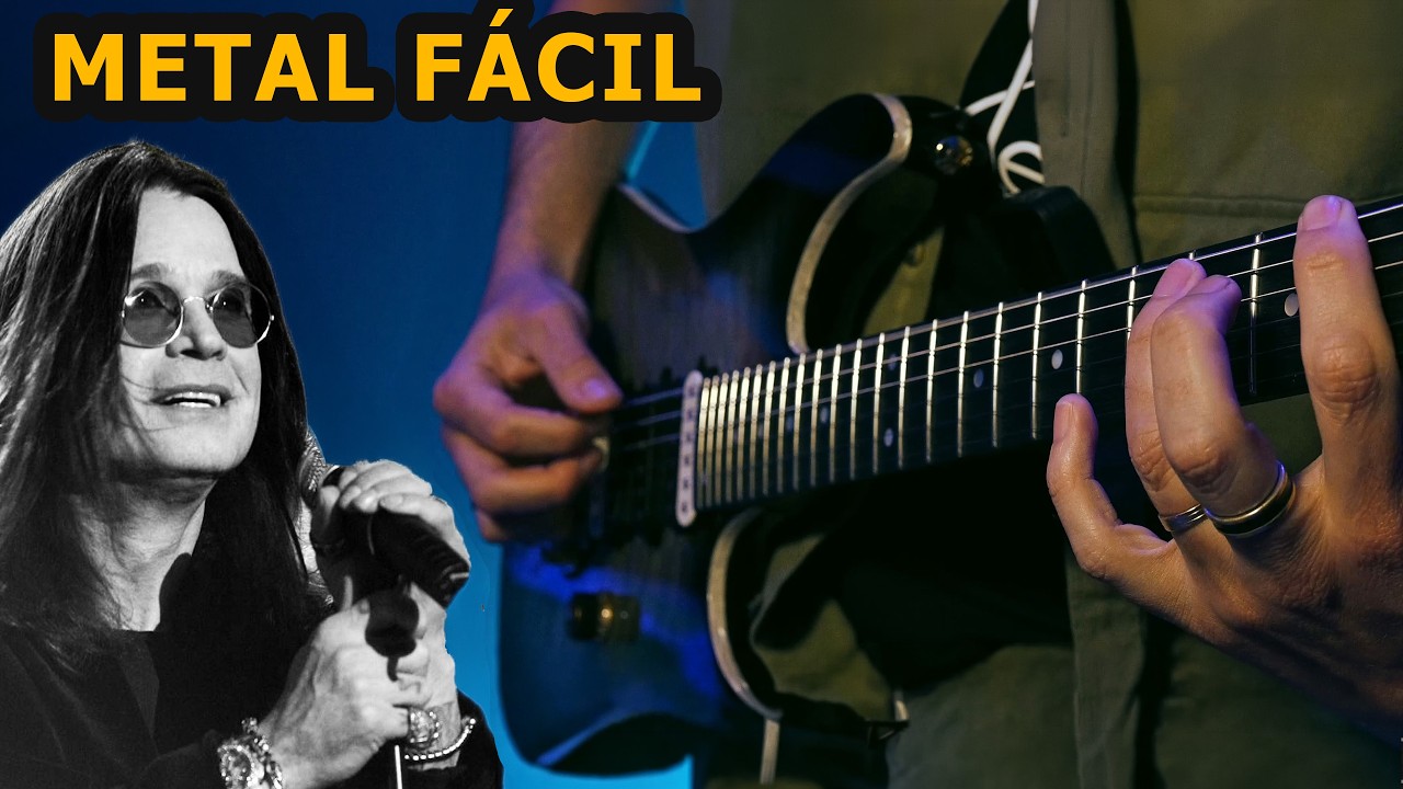 Canción de METAL Fácil en Guitarra Eléctrica con solo 3 dedos: CRAZY TRAIN