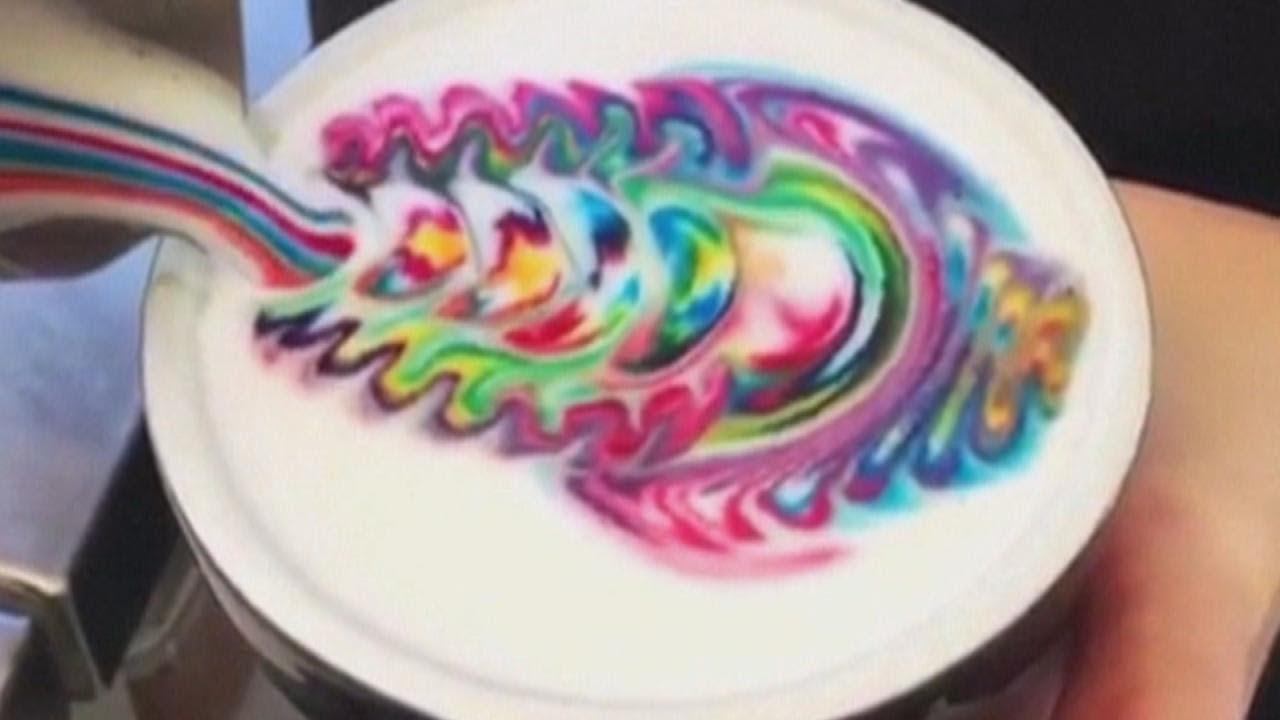 How This Latte Artist Brews Up Colorful Creations