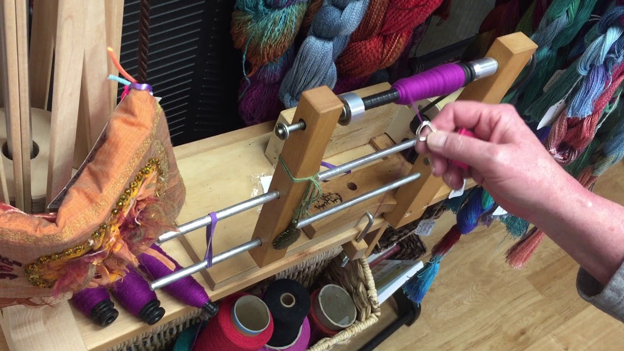 How to wind a pirn with an electric winder.