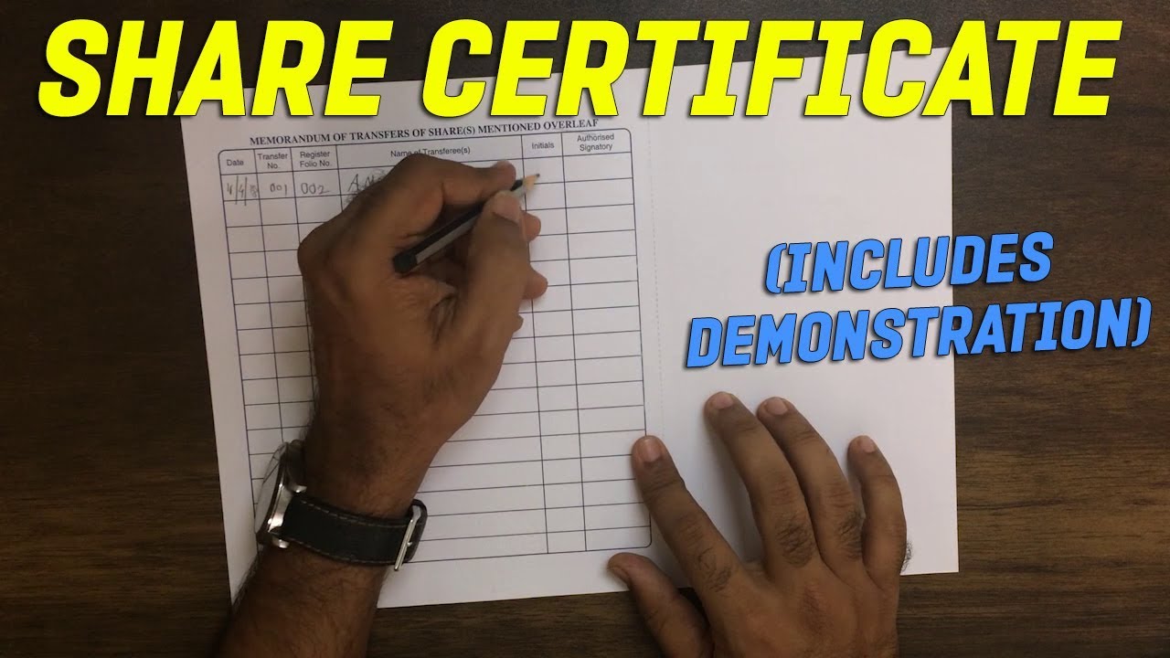 CS Executive Company Law SHARE CERTIFICATE ( with demonstration )