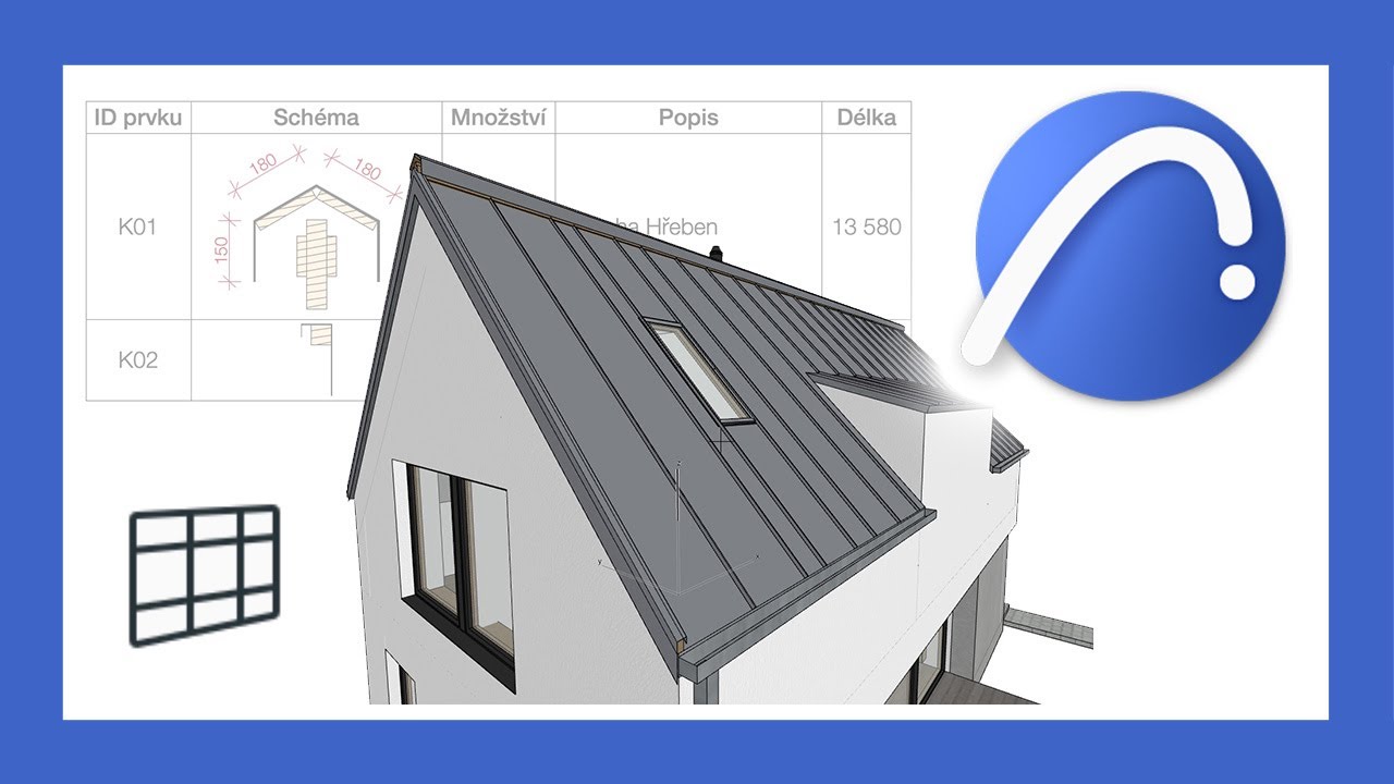 Jak vytvořit falcovanou střešní krytinu a oplechování v Archicadu + tipy pro automatické vykazování