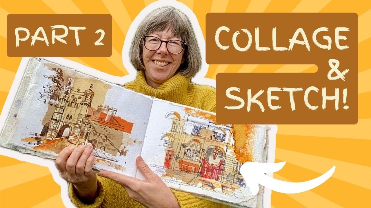 How to use collage in urban sketching | Part 2