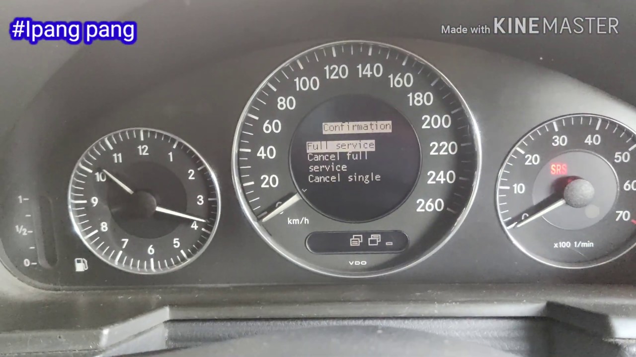 reset service E260/W211 service day reminder reset Quick and easy