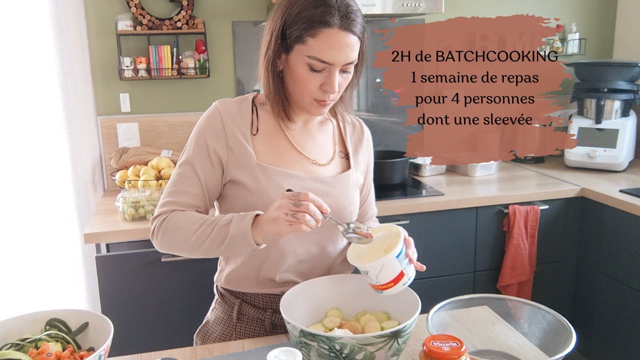 🥘 BATCHCOOKING : 2H en cuisine 1 semaine de repas pour 4 personnes dont une sleevée
