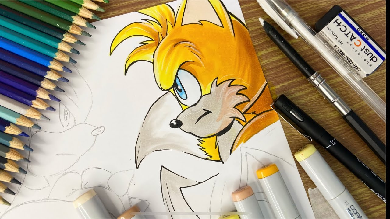 Como Desenhar o Tails de Sonic 2 - Passo a passo