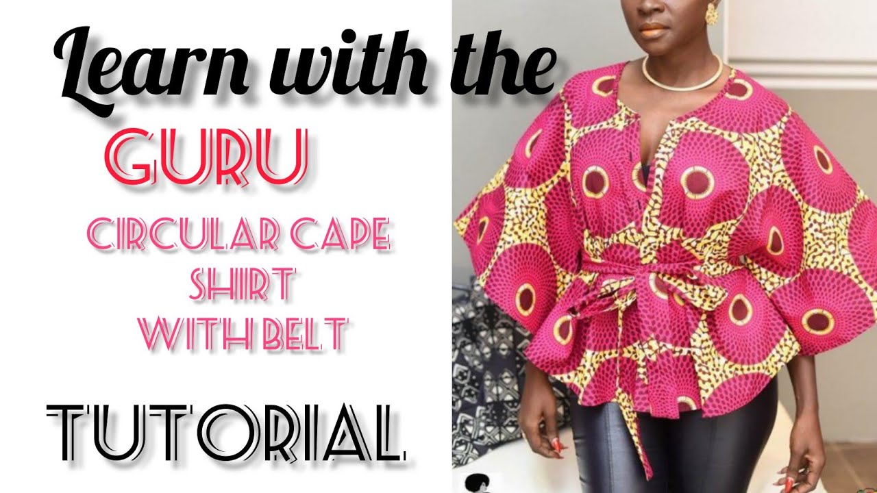 how to cut and sew butterfly bubu top | How to cut and sew circle top with belt hole kimono top