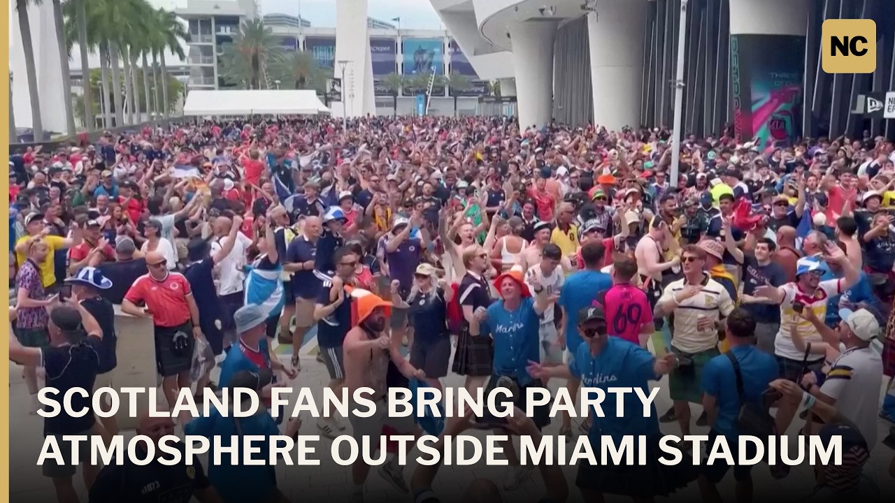 Scotland Fans Bring Party Atmosphere Outside Miami Stadium | AD1S
