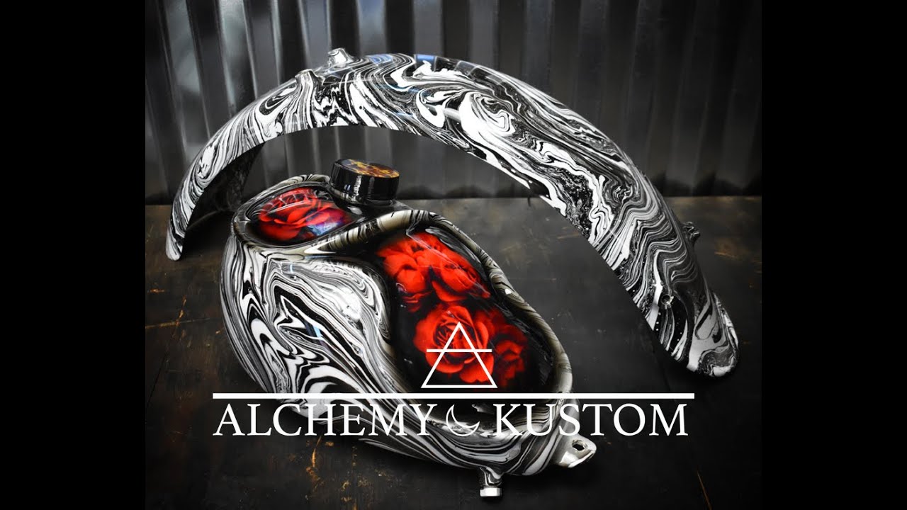 ALCHEMY KUSTOM Custom Molded CHOPPER MOTORCYCLE TANK AND PAINT PROCESS