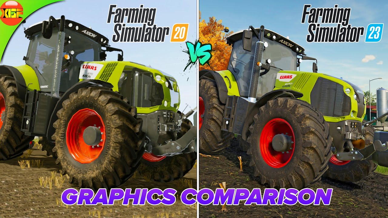 Farming Simulator 23 vs Farming Simulator 20 Graphics Comparison