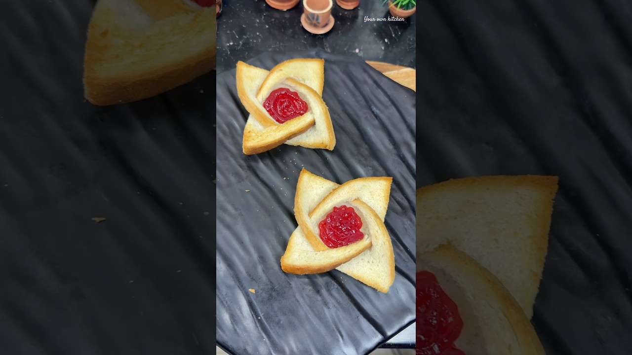 Bread Flower Toast😋#toast #breadtoast #bread #breakfast #trending #food #shorts