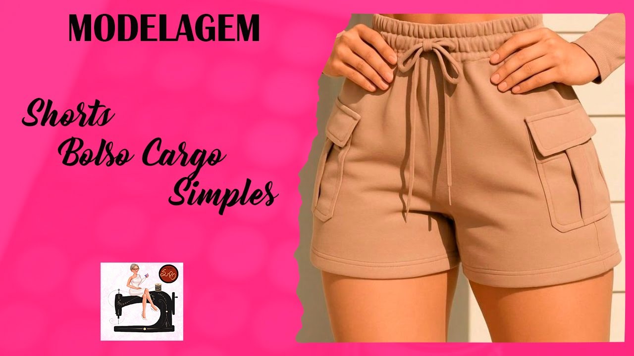 SHORTS COM BOLSO CARGO SIMPLES (MODELAGEM)
