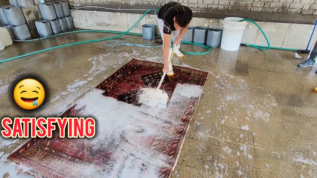 Sewer overflow - incredible dirty carpet cleaning satisfying ASMR