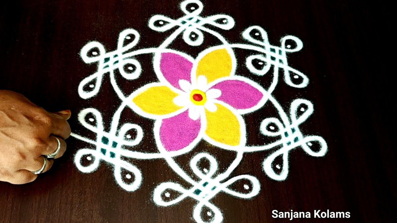 Thai Poosam Special Attractive Flower Kolam