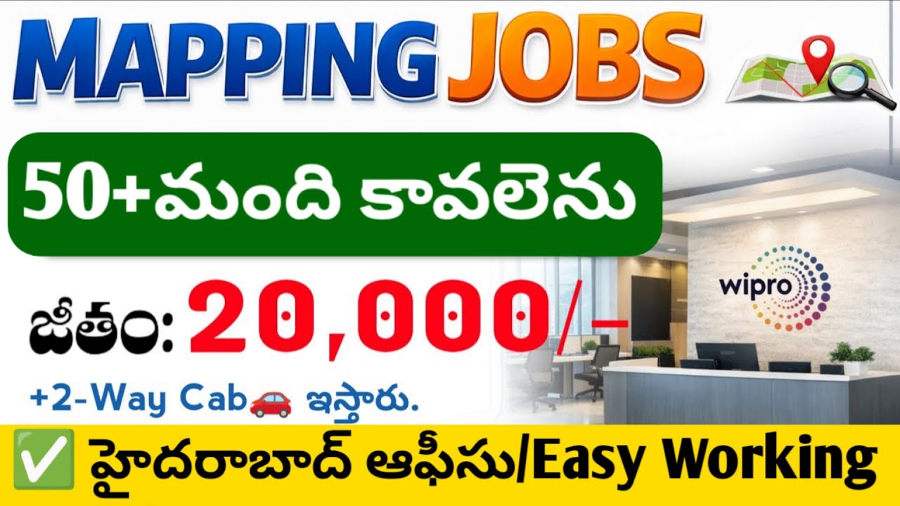 Wipro Mapping Jobs || Latest Wipro Mapping Jobs || Latest Hyderabad Jobs || Best jobs in Hyderabad