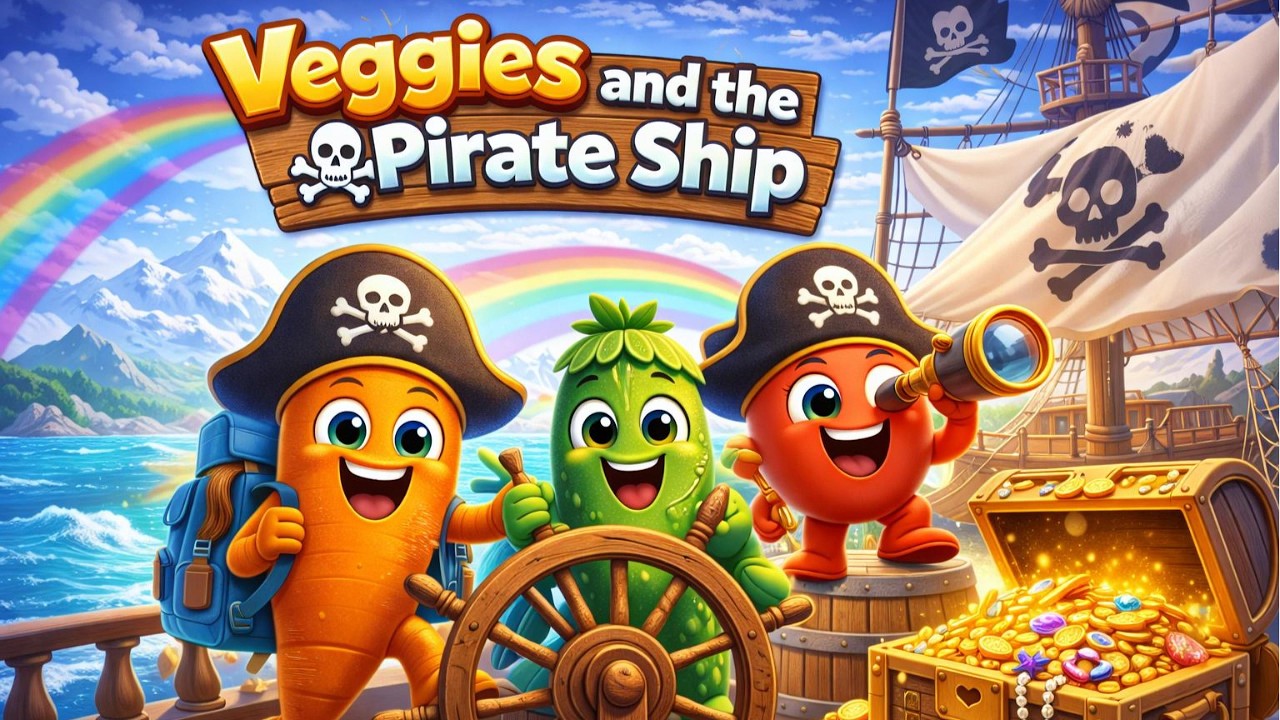 Veggies and the Pirate Ship ☠️🚢 | Treasure Adventure for Kids