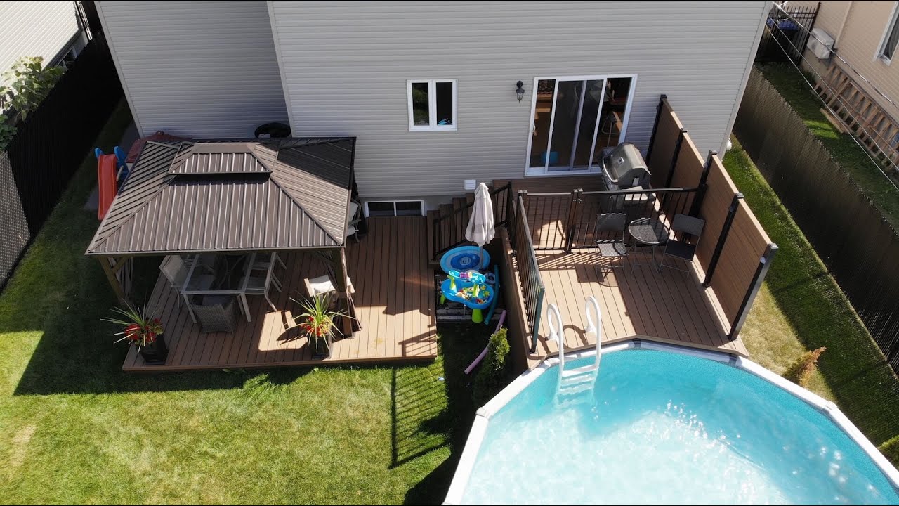 Patio et deck pour piscine hors terre