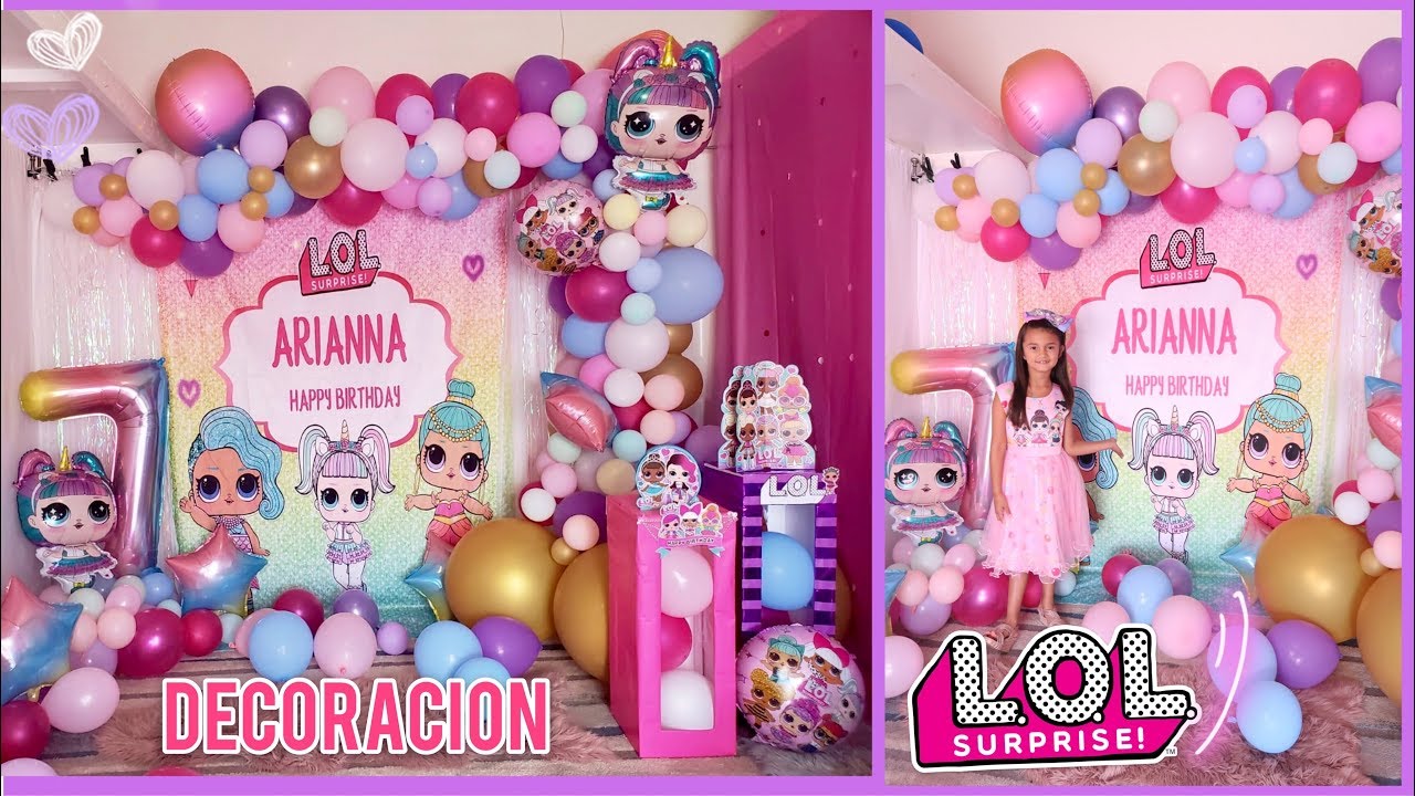-DIY-LOL SURPRISE/ARCO ORGANICO/LOL SUPRISE PARTY IDEAS (BALLOON GARLAND)