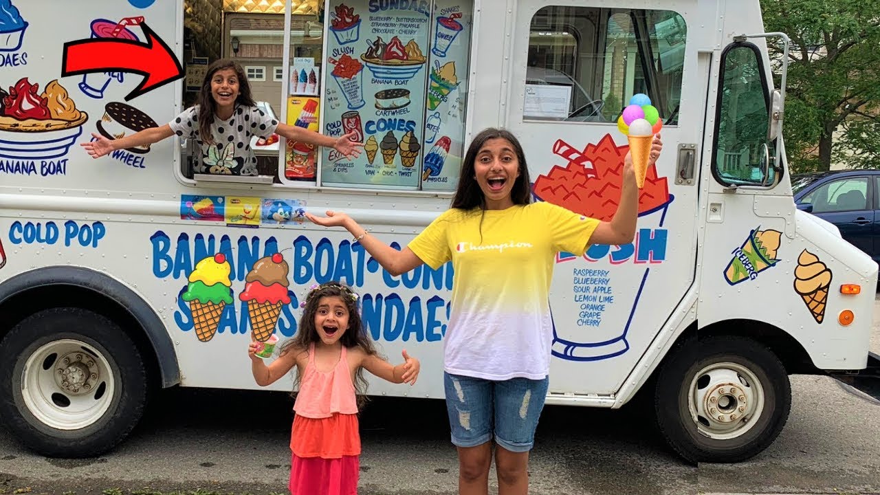 Deema Play ice cream truck in real life surprise!
