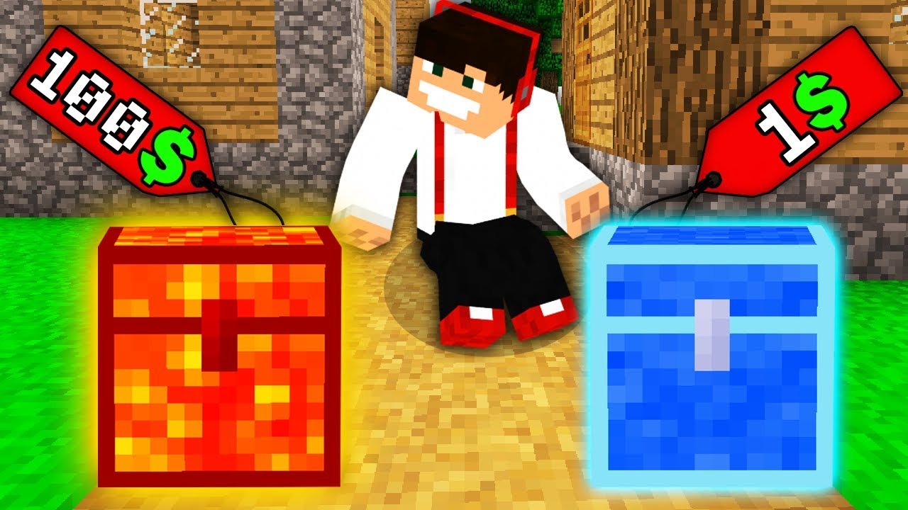 GPLAY KUPUJE LAWOWĄ I WODNĄ SKRZYNIĘ W MINECRAFT?!