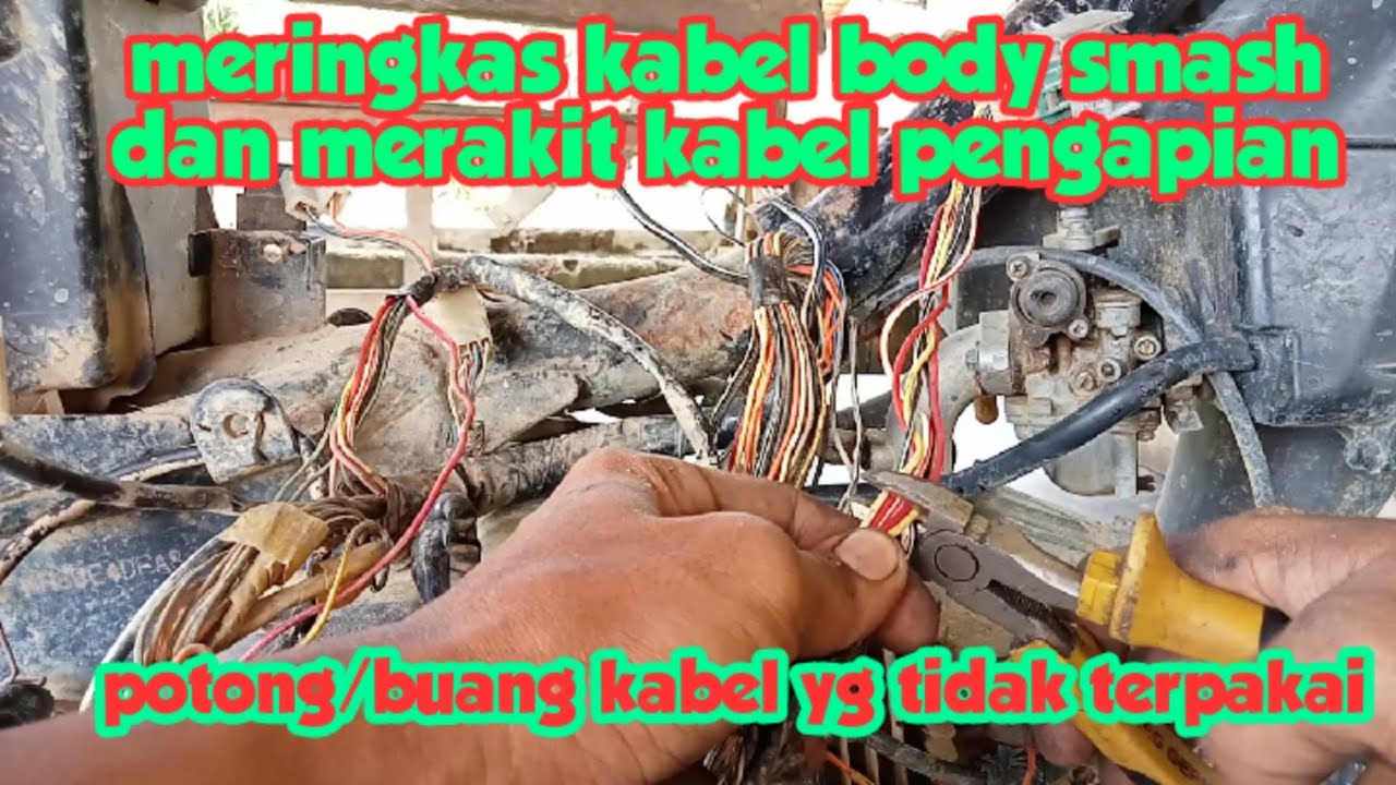 Meringkas kabel dan merakit jalur pengapian motor smas 110 sampai hidup