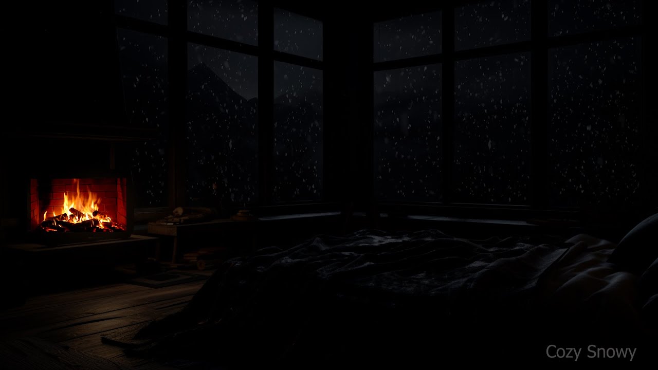 Sleep Like In A Fairy Tale | White Winter And The Soft Firelight In The Wild Forest