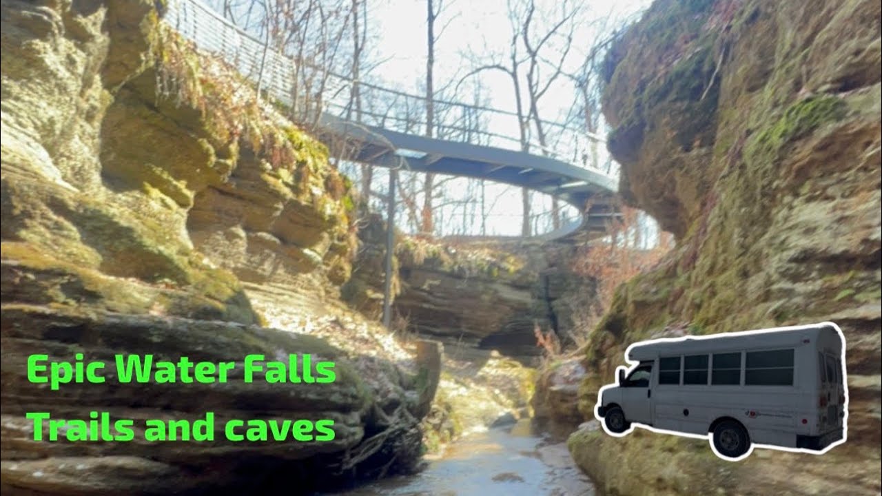 Buslife adventures on trails caves water Falls  and rock path absolutely incredible ! #overlanding
