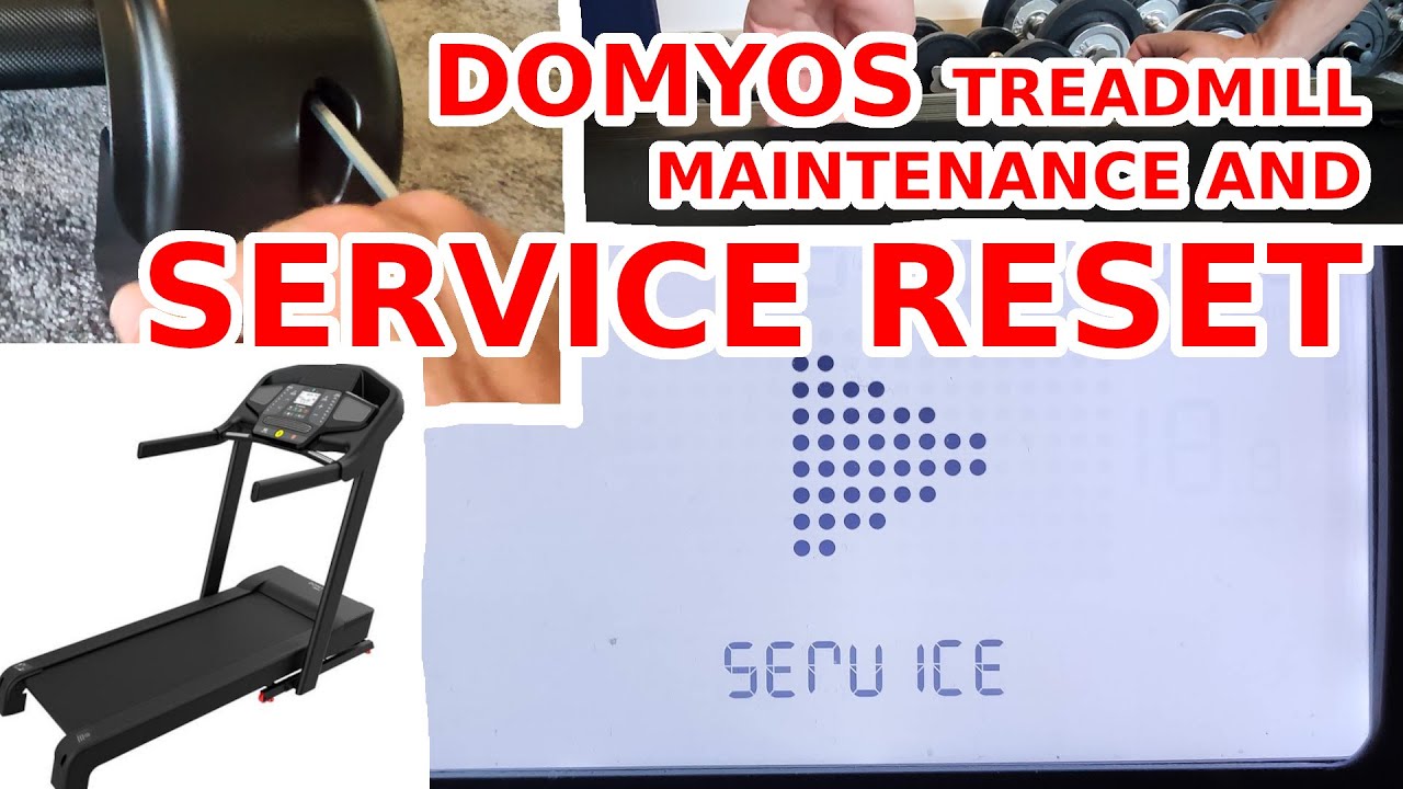 DOMYOS TREADMILL HOW TO RESET SERVICE MESSAGE, MAINTENANCE, LUBRICATION, BELT TIGHTNESS, DECATHLON