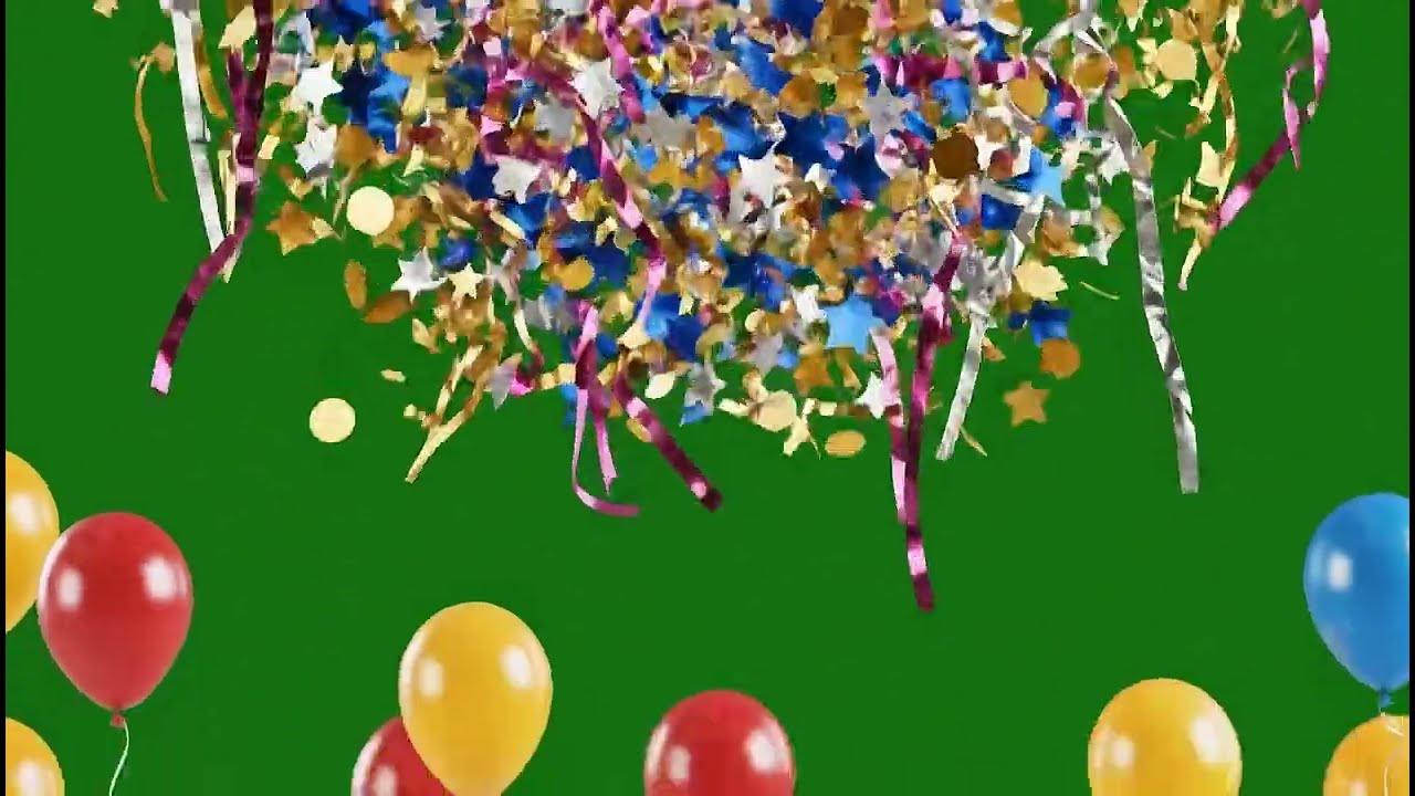 Realistic Celebration Green Screen Overlay: Free Download VFX Elements
