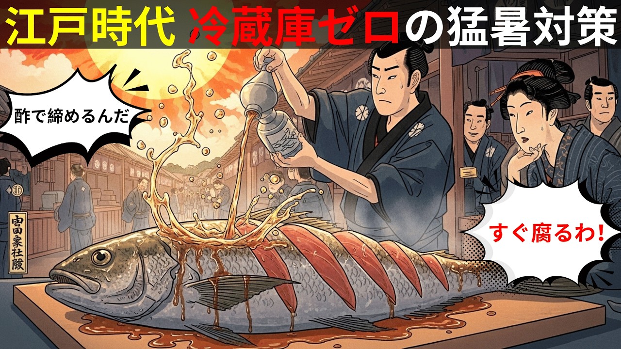 【江戸時代の真実】冷蔵庫ゼロの猛暑で生魚はなぜ腐らなかったのか？100万人都市を支えた驚異の保存術【歴史解説】