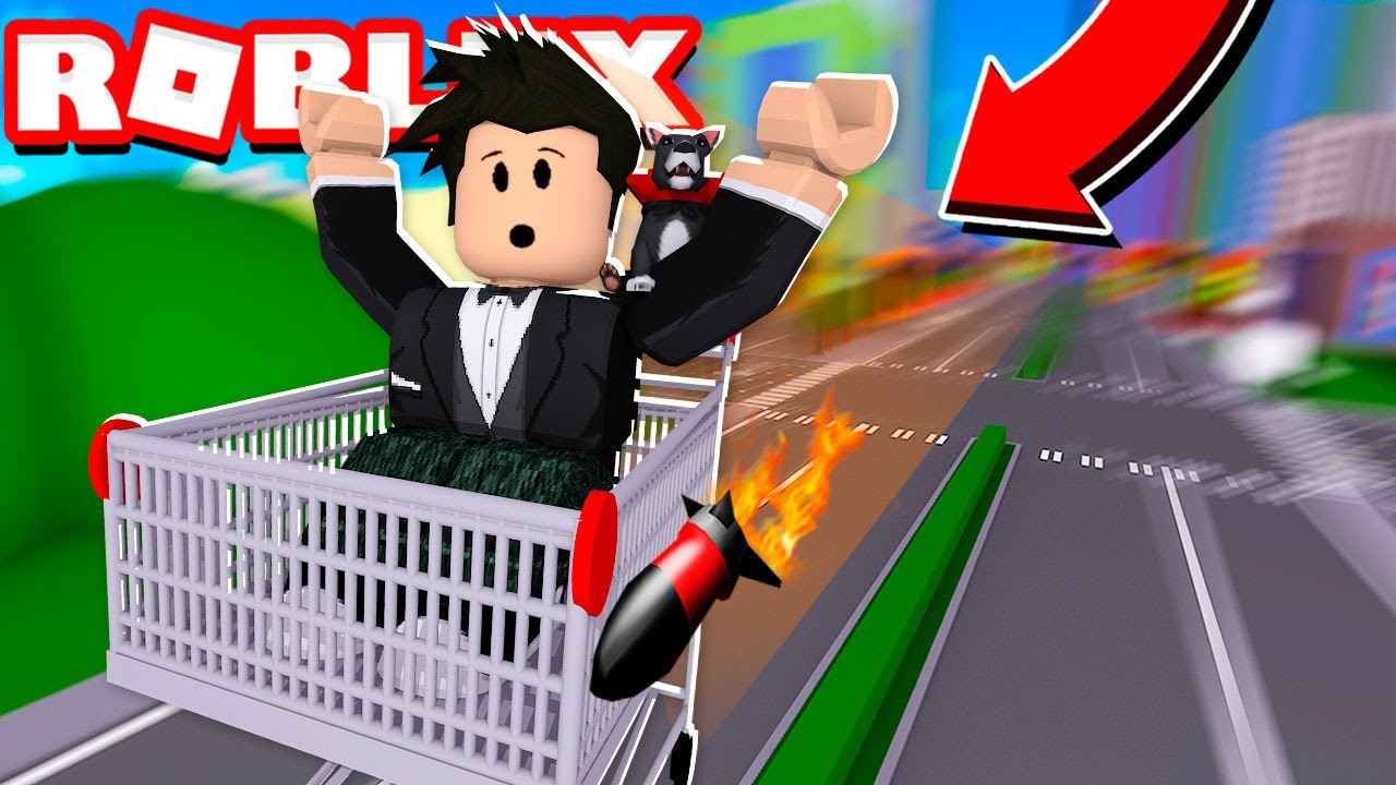 CARRINHO COM FOGUETE A JATO | Roblox - Shopping Cart TURBO