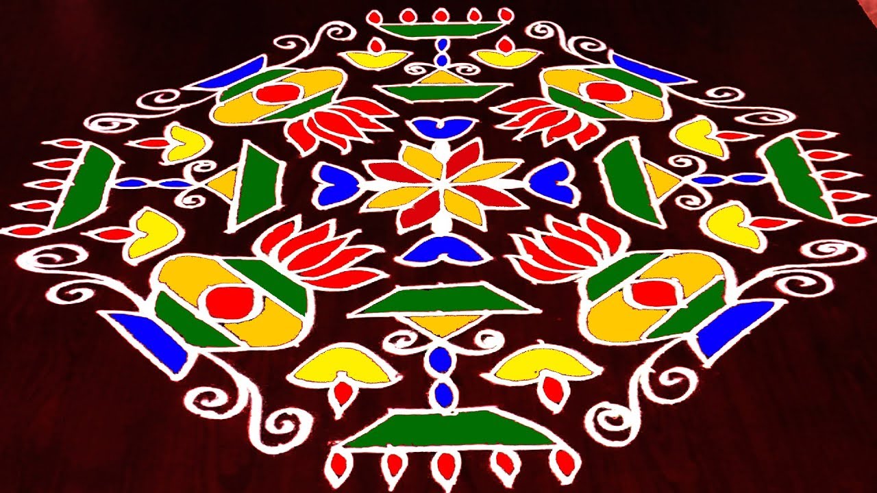 Bhogi Kundalu With 21*5*5 || Sankranthi Muggulu 2019 || Pongal Pot Kolam  || Rangoli & Fashion World