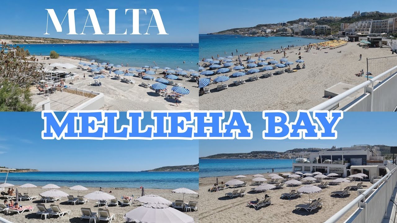 Mellieha Bay Walking Tour 2024 || Mellieha Bay ||Malta 🇲🇹 [ 4K ] [60 fps]