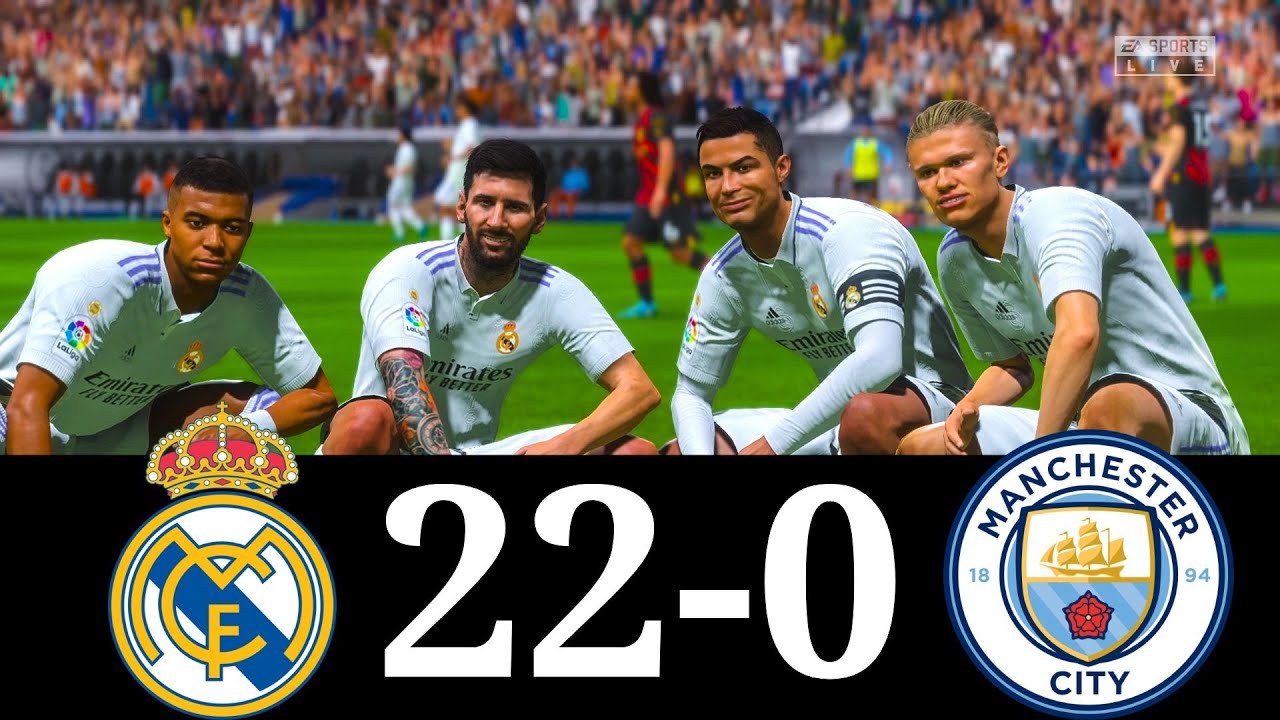 MESSI, RONALDO, MBAPPE, NEYMAR, ALL STARS | REAL MADRID 22-0 MAN CITY