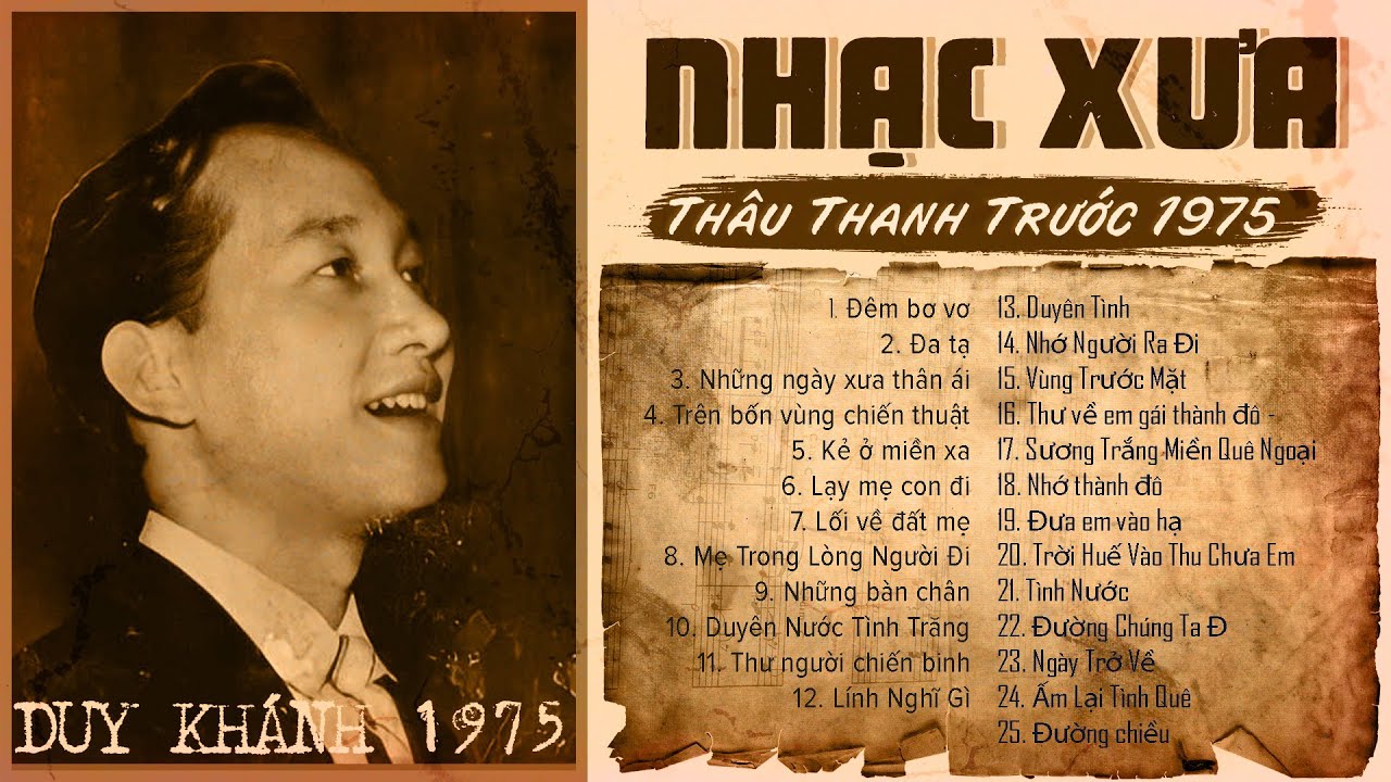 Pre.75_ DUY KHÁNH - Thâu Thanh Trước 1975 - BĂNG NHẠC ĐẶC BIỆT CẤM PHÁT HÀNH VÌ QUÁ HAY