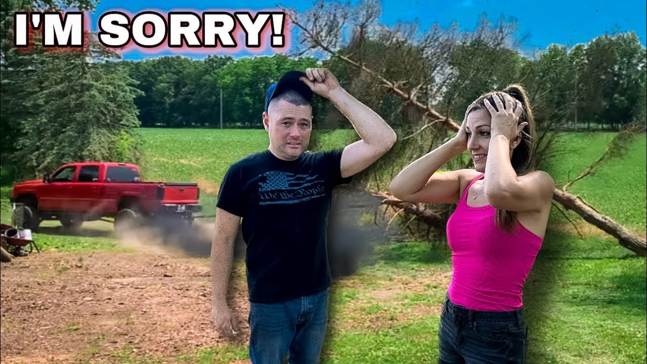 Wife Is Not Happy With Me After Almost Destroying The Powerstroke Pulling Trees!