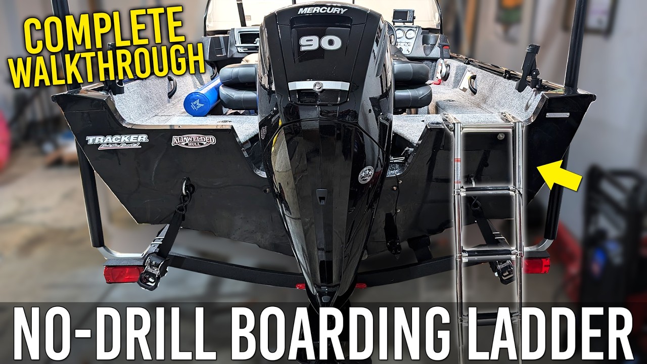 Fold Down Boat Ladder Installation | Tracker Pro Guide V-16 WT