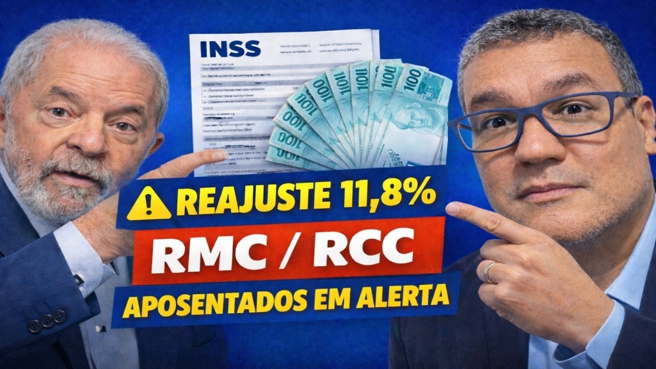 ✅URGENTE  REAJUSTE de 11,8% + FIM do RMC RCC para aposentados !!!🚨