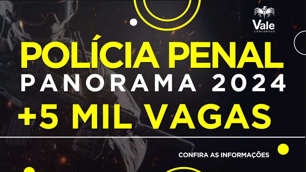 Polícia Penal em 2024 - Mais de 5 mil vagas