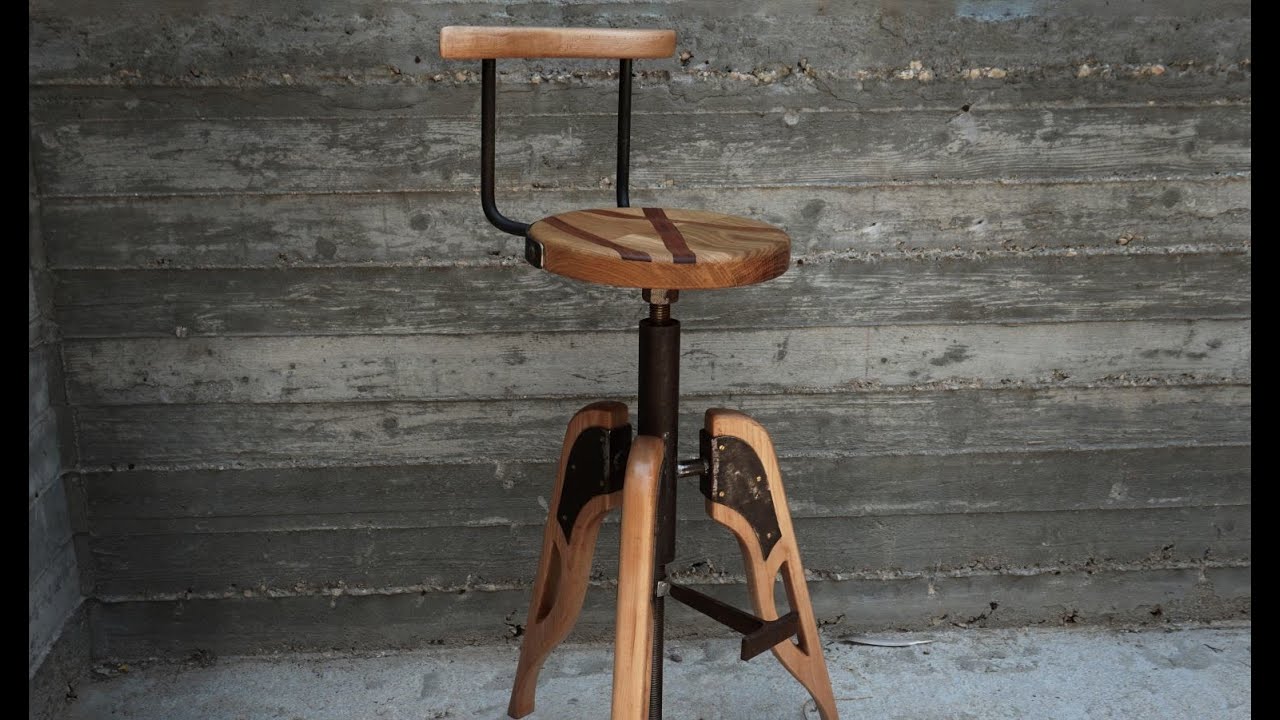 Making a custom wood & steel Bar stool
