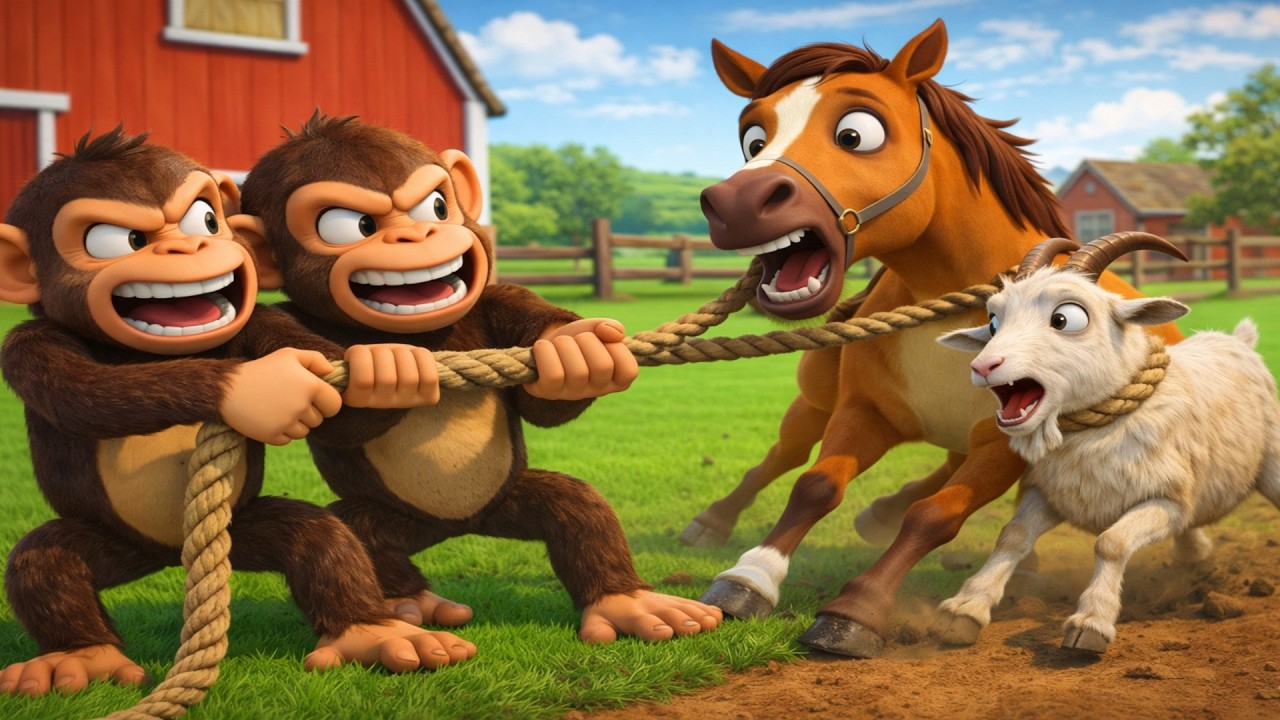 Monkey Funny 🐒 | Thomas & Pipi Farm Robbed by Big Gorilla Again! 😱 | Farm Rescue Story 🚜 |