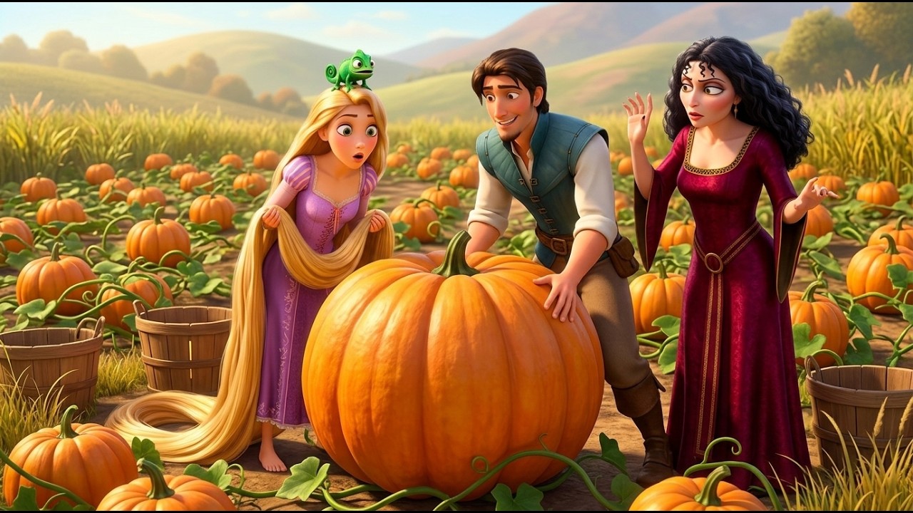 Tangled : The GOLDEN MORNING Pumpkin Harvest with Rapunzel and Flynn 🎃 | Tangled Animation
