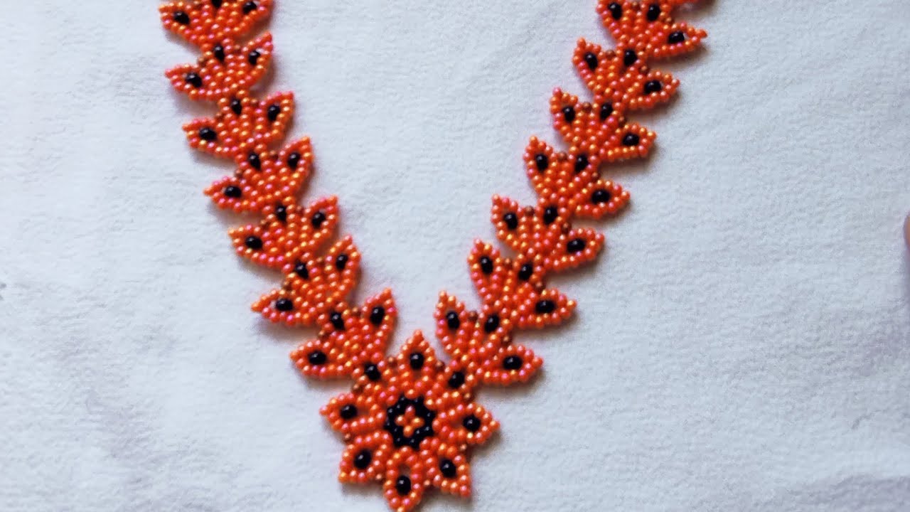 Beads jewelry making necklace #easy #diy Kum boncuk kolye yapımı sizlerle 🧡