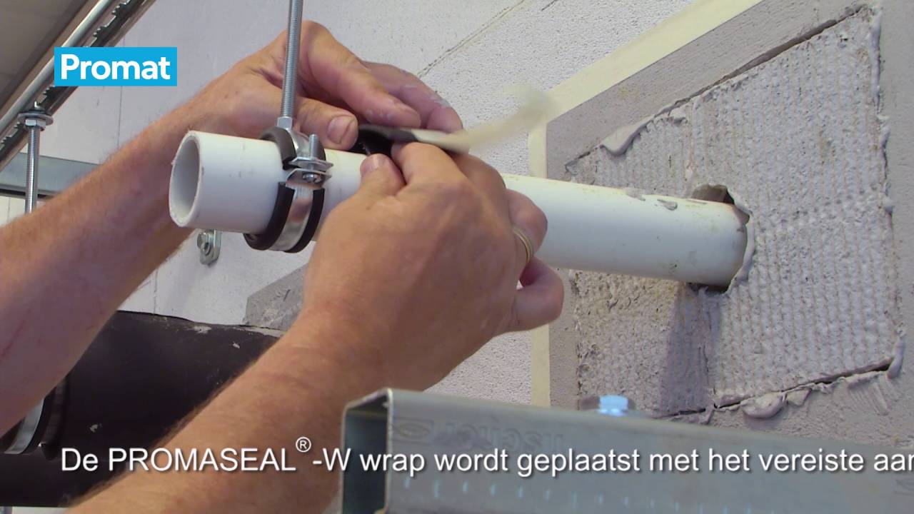 Montage - Alupex leiding 50 mm met PROMASTOP® -CC en PROMASTOP® -W