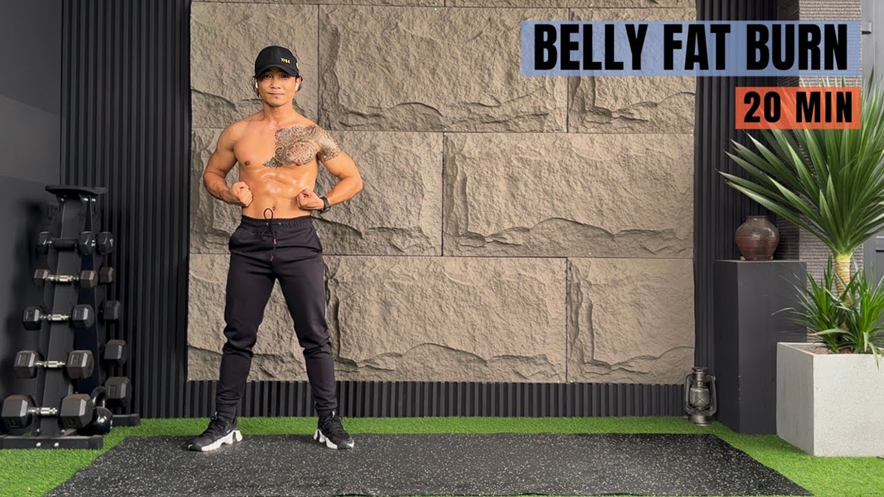 20 MIN BELLY FAT BURN | STANDING ABS At Home No Equipment